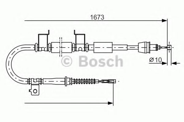 Трос стояночного тормоза | зад прав | - Bosch 1 987 482 362