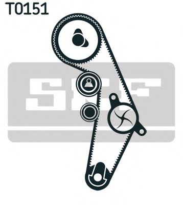 Комплект ремня ГРМ+водяной насос  - SKF VKMC 01918-1