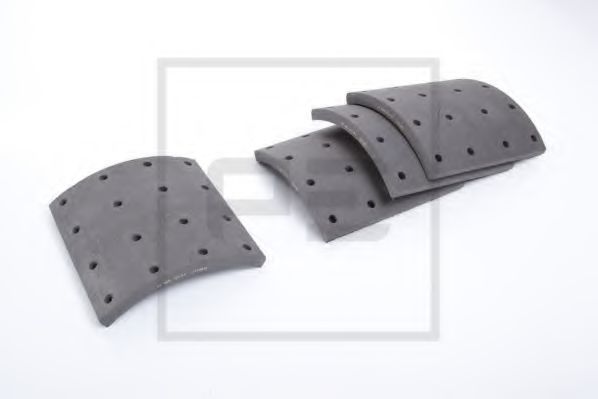 Комплект тормозных башмаков, барабанные тормоза - PE Automotive 086.125-00A
