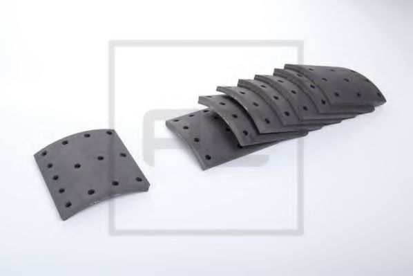 Комплект тормозных башмаков, барабанные тормоза - PE Automotive 086.174-00A