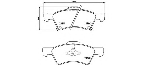 Колодки тормозные дисковые | перед | - Brembo P 11 015