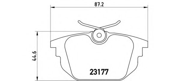 Колодки тормозные дисковые | зад | - Brembo P 23 026