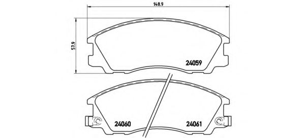 Колодки тормозные дисковые | перед | - Brembo P 30 017