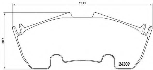 Колодки тормозные дисковые | перед | - Brembo P 50 079