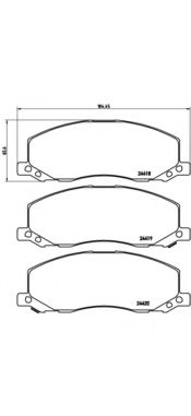 Колодки тормозные дисковые | перед | - Brembo P 59 058