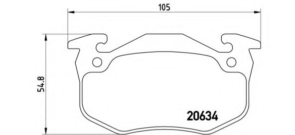 Колодки тормозные дисковые | перед | - Brembo P 68 020