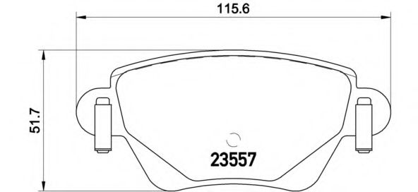 Колодки тормозные дисковые | зад | - Brembo P 68 028