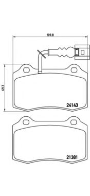 Колодки тормозные дисковые | перед | - Brembo P 85 104