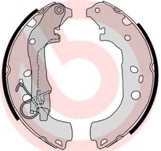 Колодки тормозные барабанные | перед | - Brembo S 23 518