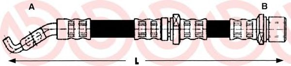 Шланг тормозной | перед лев | - Brembo T 78 001