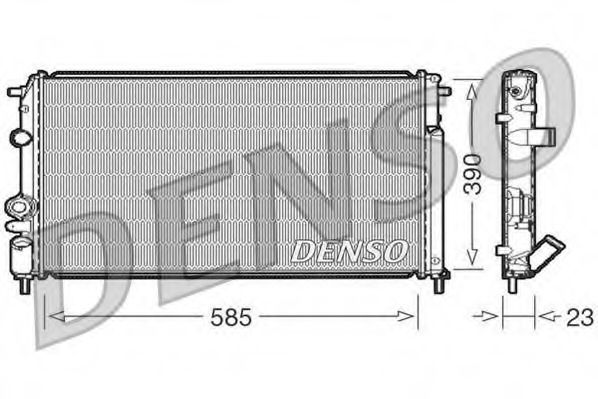 Радиатор системы охлаждения - Denso DRM23053