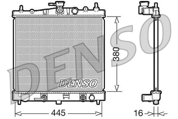 Радиатор системы охлаждения - Denso DRM46021