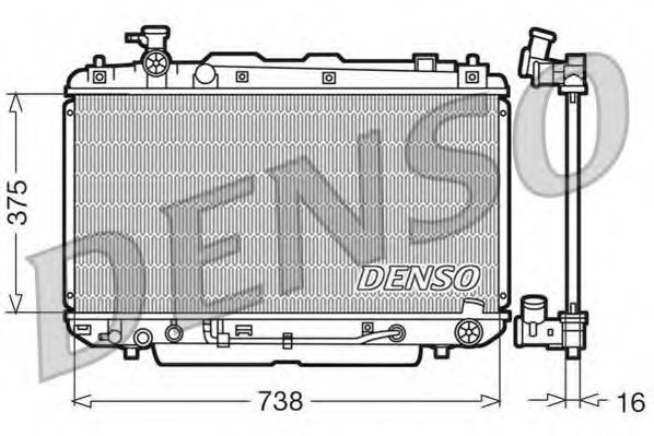 Радиатор системы охлаждения - Denso DRM50022