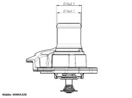 Термостат охлаждающей жидкости - Wahler 410937.82D