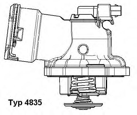 Термостат, охлаждающая жидкость - Wahler 4835.87D