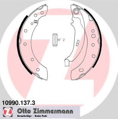 Комплект тормозных колодок, стояночная тормозная система | зад | - Zimmermann 10990.137.3