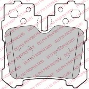 Колодки тормозные дисковые | зад | - Delphi LP2214