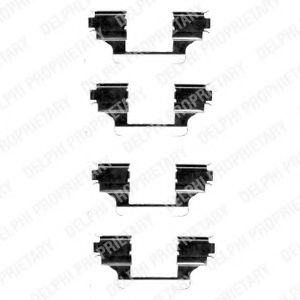 Комплектующие, колодки дискового тормоза - Delphi LX0403