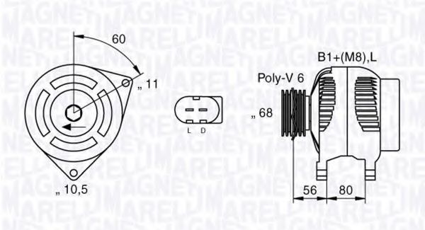 Генератор - Magneti Marelli 063535150440