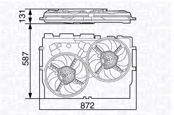 Вентилятор охлаждения двигателя - Magneti Marelli 069422582010
