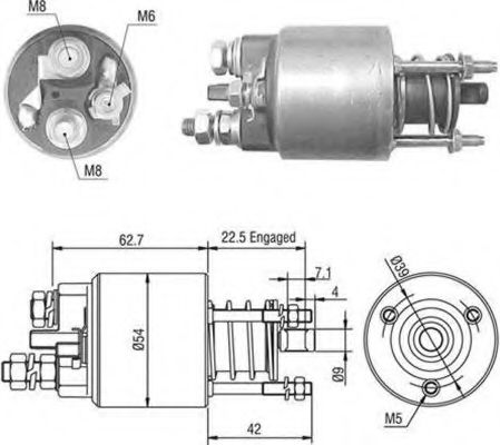 Тяговое реле, стартер - Magneti Marelli 940113050470