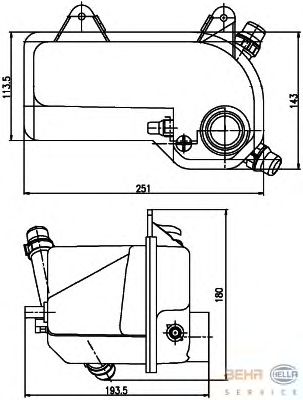 Компенсационный бак, охлаждающая жидкость - Behr 8MA 376 789-721