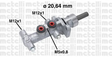 Главный тормозной цилиндр - Metelli 05-0768
