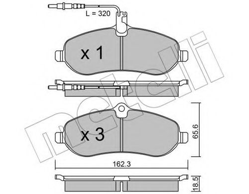 Колодки тормозные дисковые | перед | - Metelli 22-0707-0