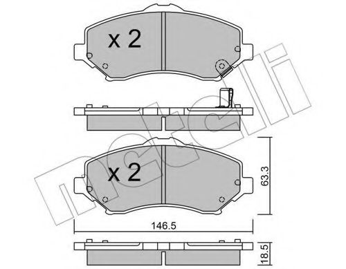 Колодки тормозные дисковые | перед | - Metelli 22-0862-1