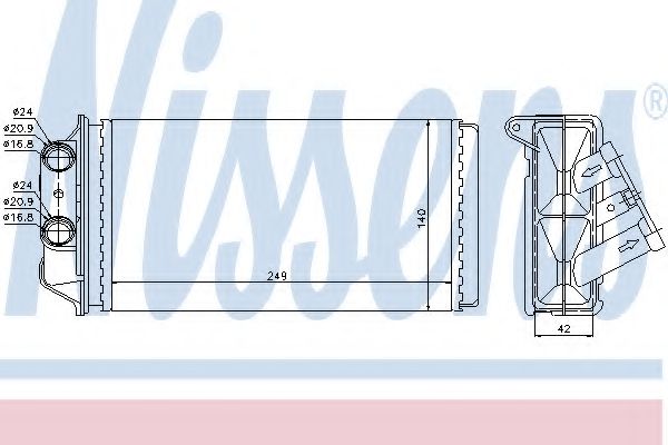 Радиатор отопителя - Nissens 71454