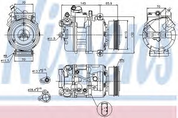 Компрессор, кондиционер - Nissens 89023