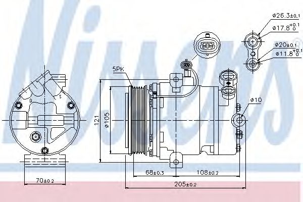 Компрессор, кондиционер - Nissens 89024