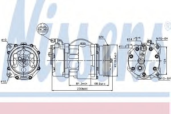 Компрессор, кондиционер - Nissens 89040