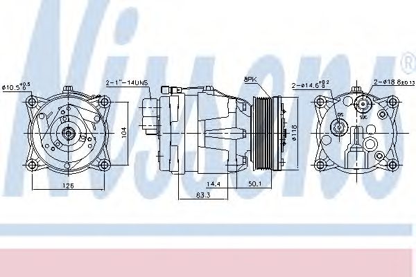 Компрессор, кондиционер - Nissens 89048