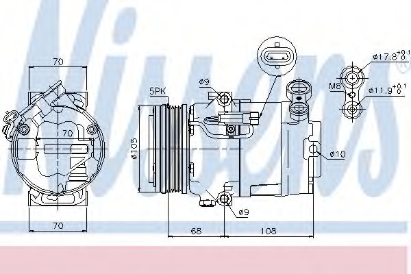 Компрессор, кондиционер - Nissens 89050