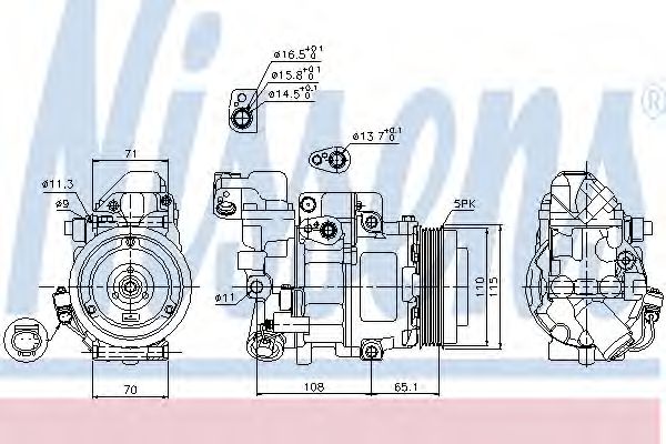 Компрессор кондиционера - Nissens 89051