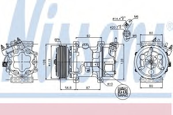 Компрессор, кондиционер - Nissens 89053