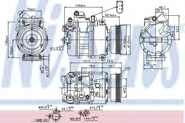 Компрессор, кондиционер - Nissens 89073