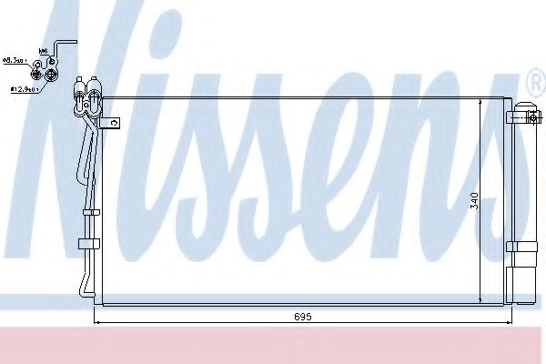 Конденсатор, кондиционер - Nissens 940250