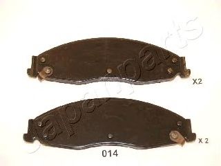 Колодки тормозные дисковые, комплект | перед | - Japanparts PA-014AF
