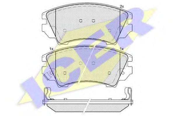 Колодки тормозные дисковые | перед | - Icer 181913