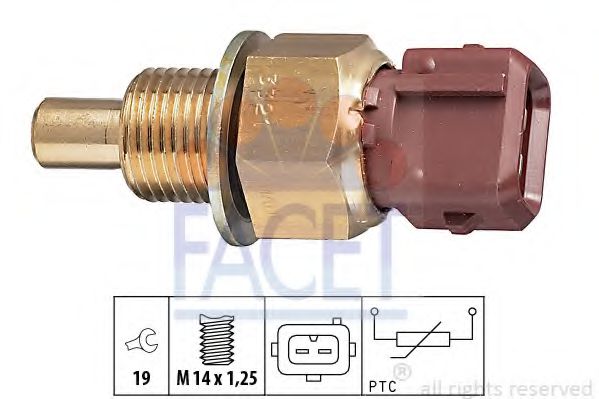 Датчик, температура охлаждающей жидкости - Facet 7.3321