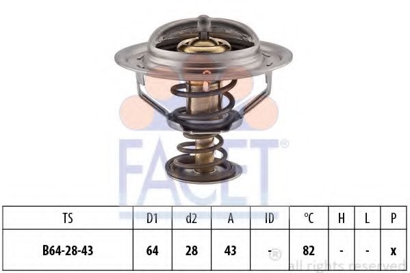Термостат, охлаждающая жидкость - Facet 7.8379S