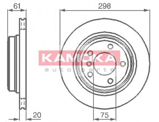 Диск тормозной | зад | - Kamoka 1031672