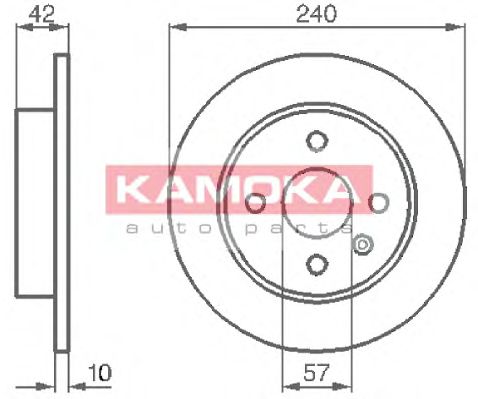 Диск тормозной | зад | - Kamoka 1032086