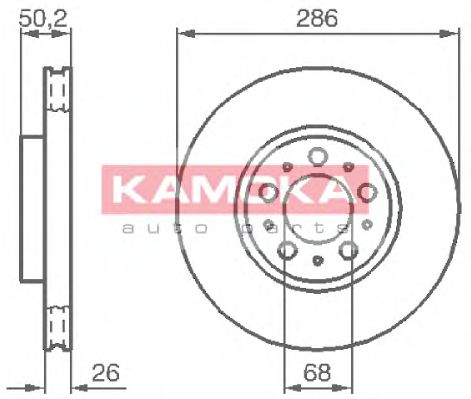 Диск тормозной | перед | - Kamoka 1032326