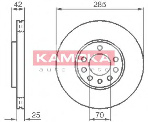 Диск тормозной | перед | - Kamoka 1032382