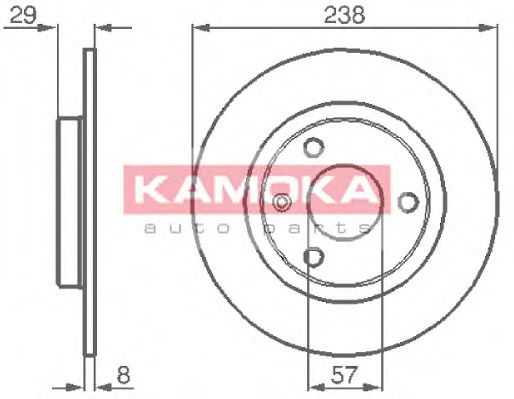 Диск тормозной - Kamoka 103264