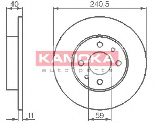 Диск тормозной - Kamoka 103280