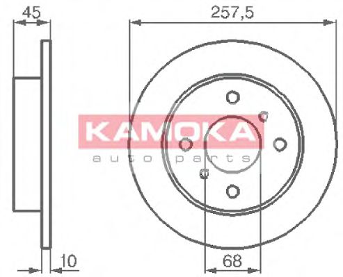 Диск тормозной | зад | - Kamoka 103534